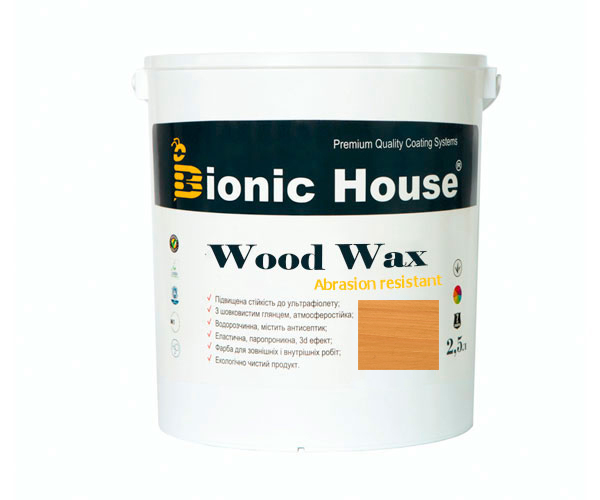 

Краска для дерева WOOD WAX Bionic-House 2,5л Дуб А105