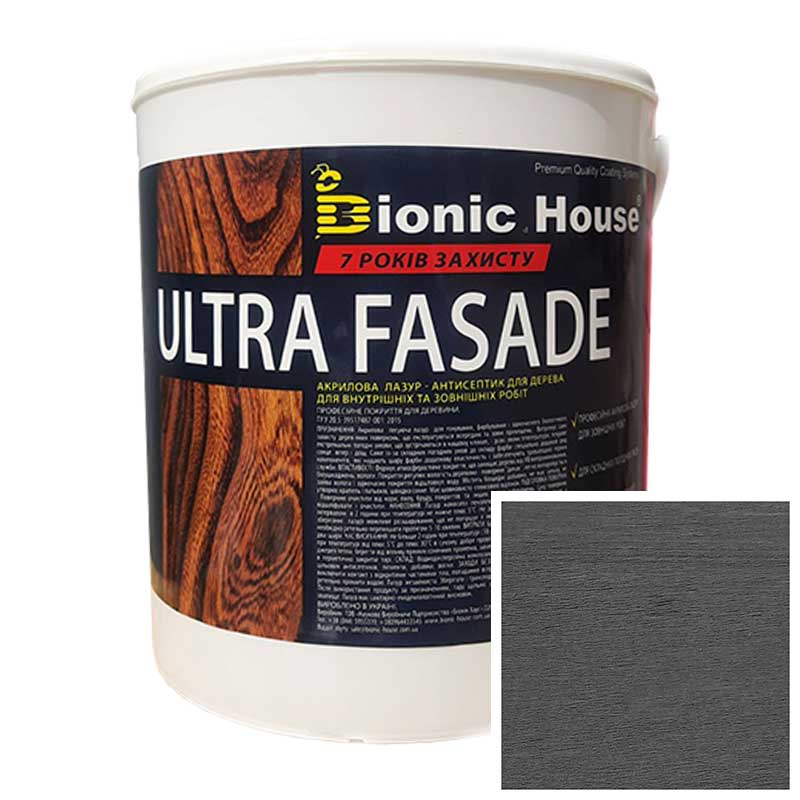 

Краска для дерева фасадная, длительного срока службы ULTRA FACADE 0,8л Арт Грей