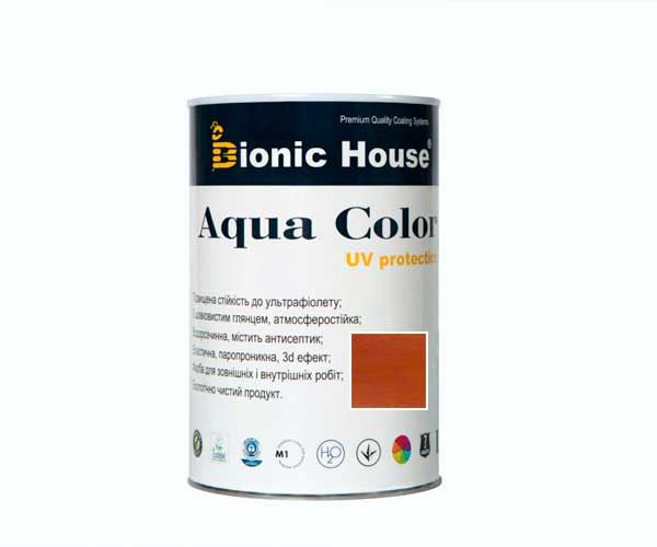 

Краска для дерева Bionic-House Aqua Color UV-protect 0,8л Махагон