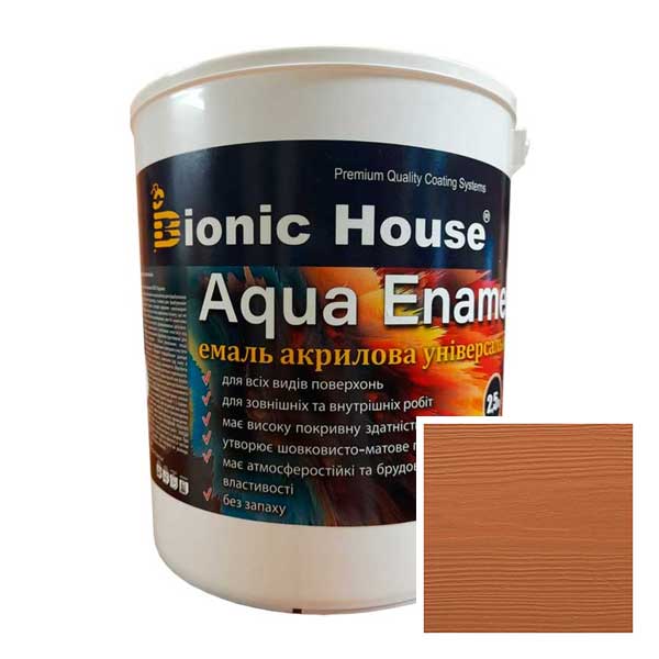 

Краска-эмаль для дерева Bionic-House Aqua Enamel 2,5л Мокко
