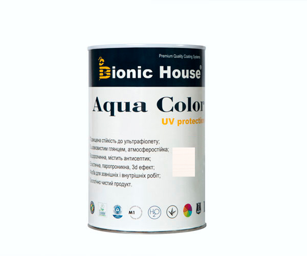 

Краска для дерева Bionic-House Aqua Color UV-protect 0,8л Белый А101