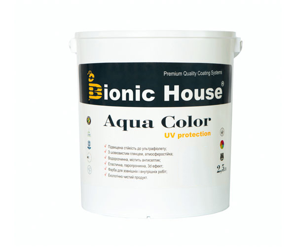 

Краска для дерева Bionic-House Aqua Color UV-protect 2,5л Бесцветный