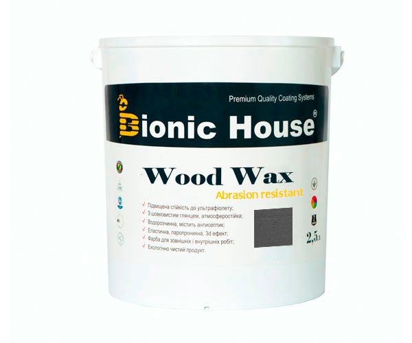 

Краска для дерева WOOD WAX Bionic-House 2,5л Артгрей