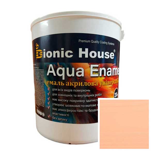 

Краска-эмаль для дерева Bionic-House Aqua Enamel 2,5л Персик