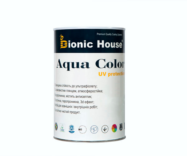 

Краска для дерева Bionic-House Aqua Color UV-protect 0,8л Бесцветный