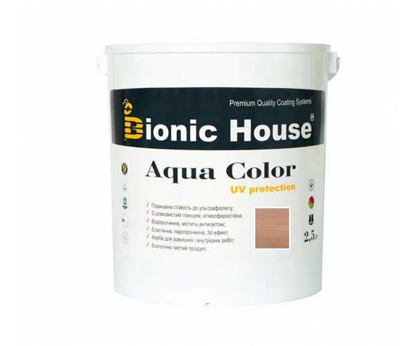 

Краска для дерева Bionic-House Aqua Color UV-protect 2,5л Индиго