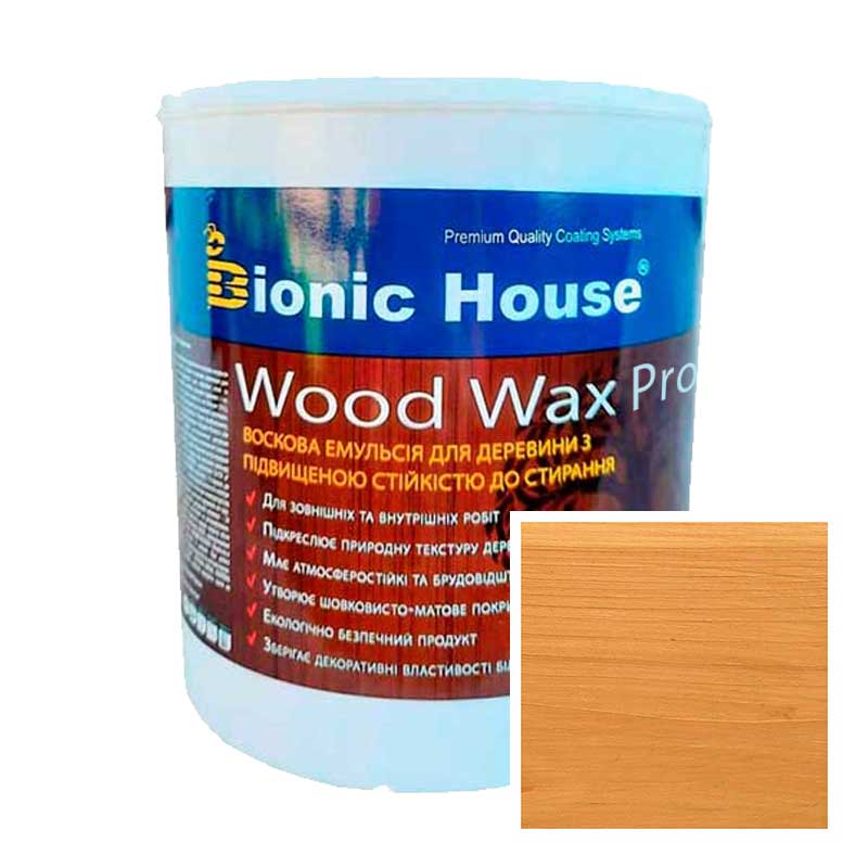 

Краска для дерева WOOD WAX PRO безцветная база Bionic-House 2,5л Дуб