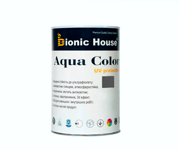 

Краска для дерева Bionic-House Aqua Color UV-protect 0,8л Артгрей