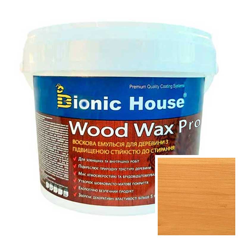 

Краска для дерева WOOD WAX PRO безцветная база Bionic-House 0,8л Дуб