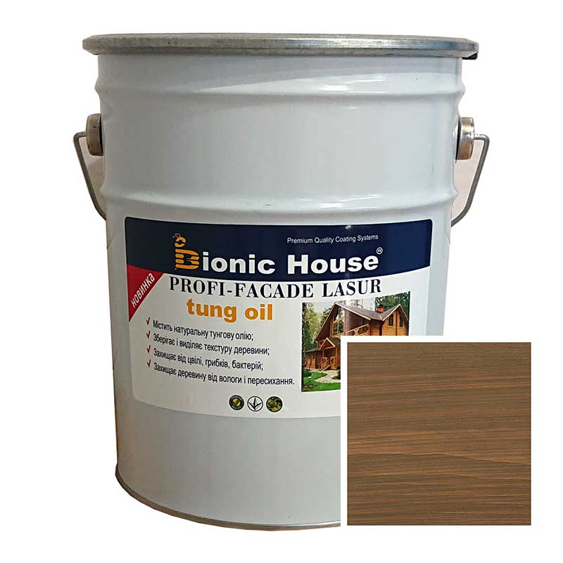 

Краска для дерева PROFI-FACADE LASUR tung oil 10л Хаки