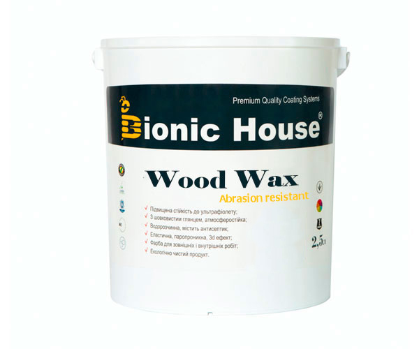 

Краска для дерева WOOD WAX Bionic-House 2,5л Бесцветный