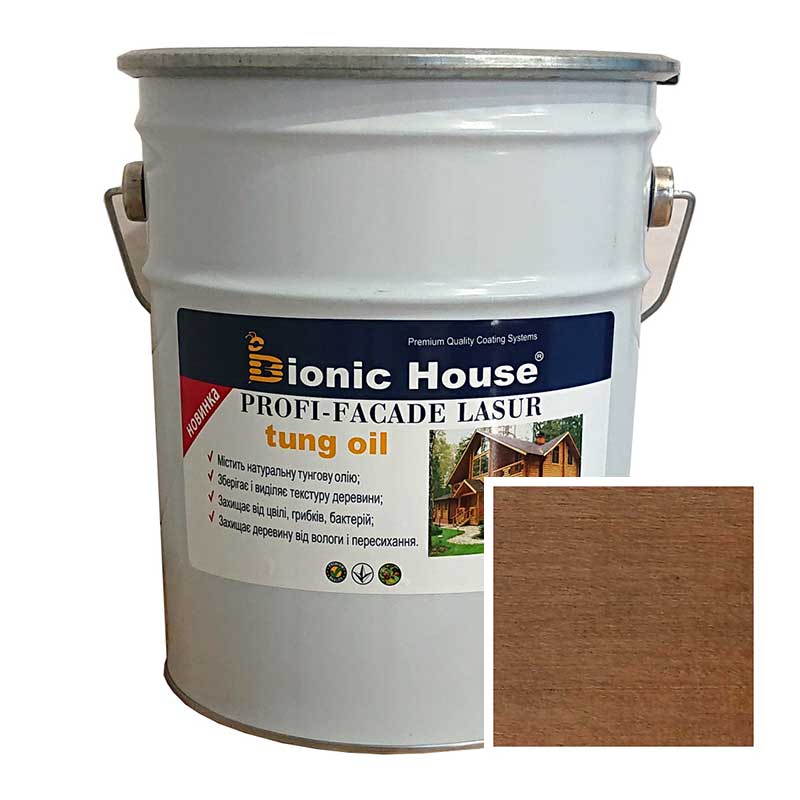 

Краска для дерева PROFI-FACADE LASUR tung oil 10л Тауп