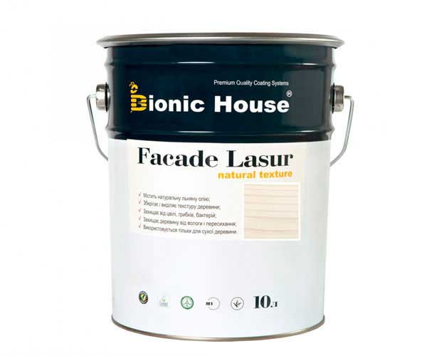

Краска для дерева FACADE LASUR Bionic-House 10л Жасмин