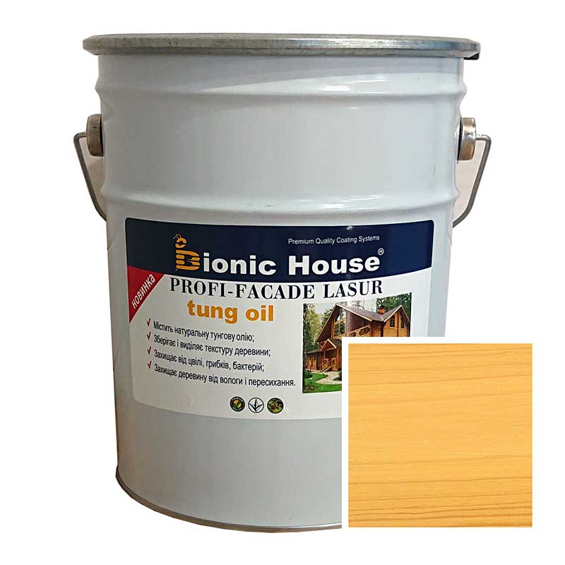 

Краска для дерева PROFI-FACADE LASUR tung oil 10л Светлый Дуб