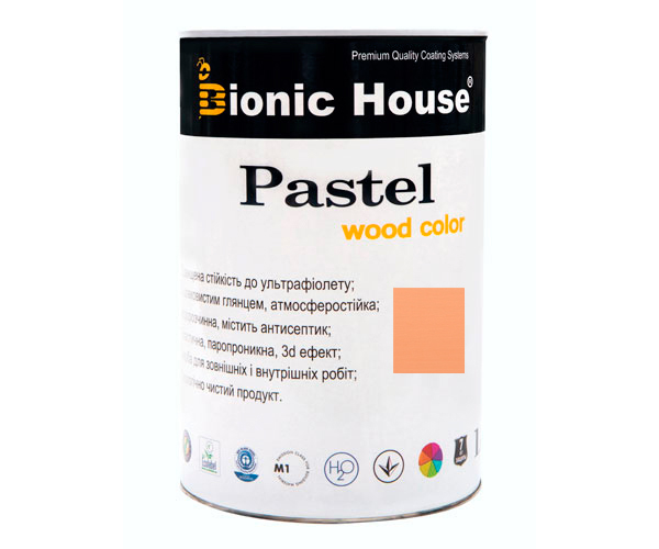 

Краска для дерева PASTEL Wood Color Bionic-House 0,8л Коралл Р206