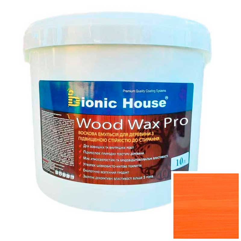 

Краска для дерева WOOD WAX PRO безцветная база Bionic-House 10л Рябина