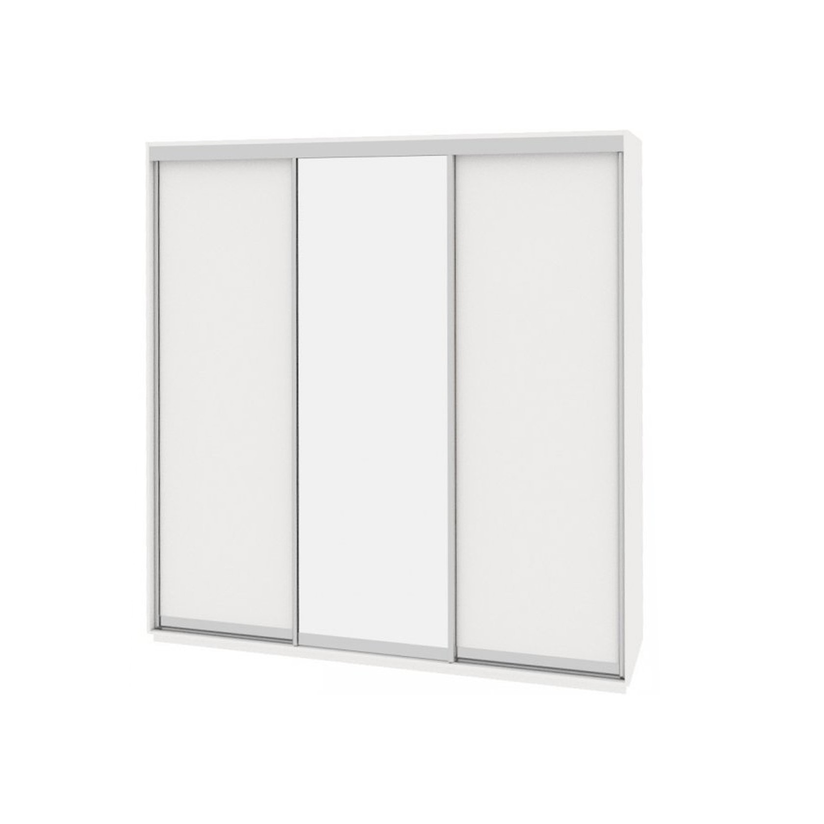 

Шкаф-купе Виват — 3 двери (ДОМ) ДСП + Зеркало-Белый 210x60x220