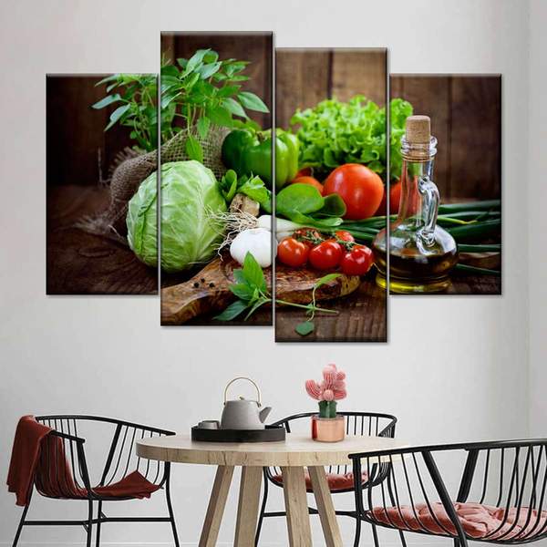 

Модульная картина из четырех частей Овощные лакомства 129x90 см