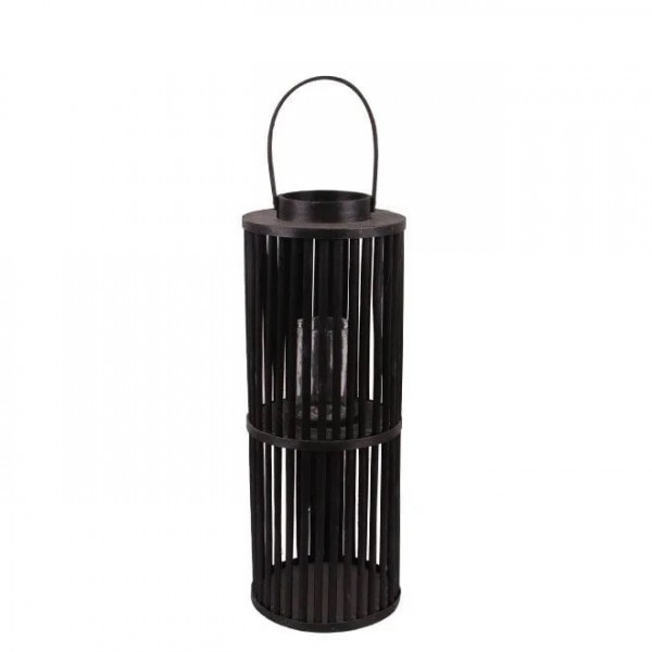 

Подсвечник-фонарь с ручкой Flora LUCIE BLACK 35396