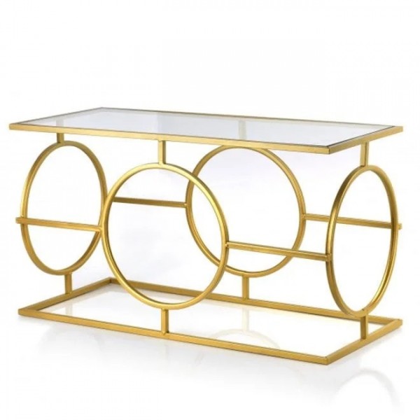 

Журнальный столик Столик металлический Flora Cedric 80x35.5 см. золотой 35449