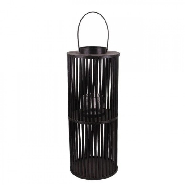 

Подсвечник-фонарь с ручкой Flora LUCIE BLACK 35380