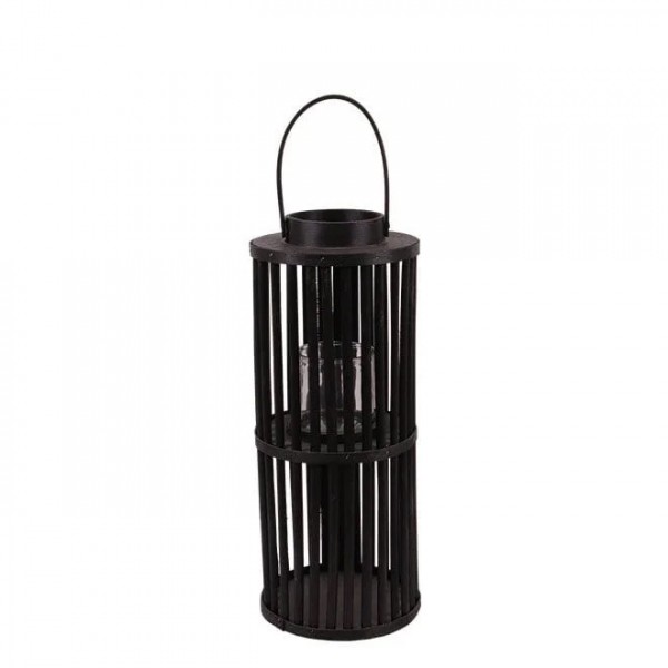 

Подсвечник-фонарь с ручкой Flora LUCIE BLACK 35406