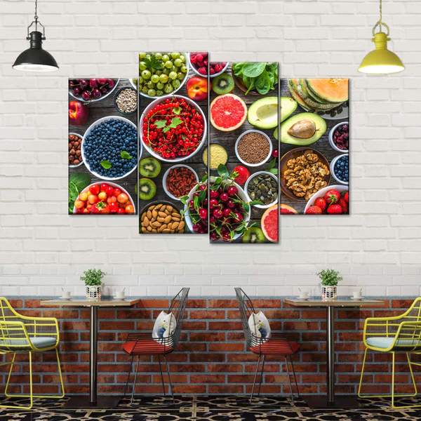 

Модульная картина из четырех частей Вкусовые рецепторы 129x90 см
