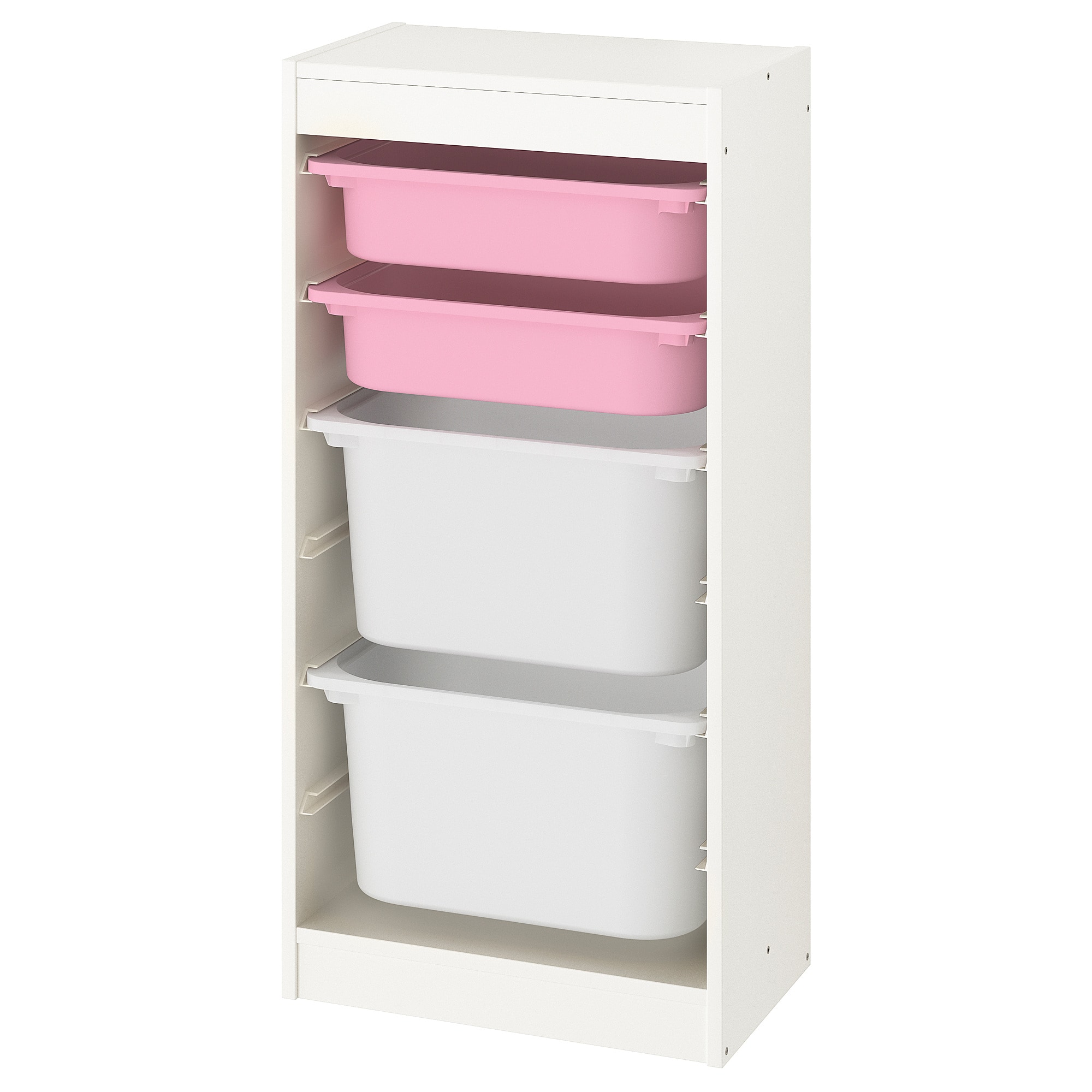 

Комод для игрушек IKEA TROFAST 46x30x94 белый, розово-белый (993.383.71)