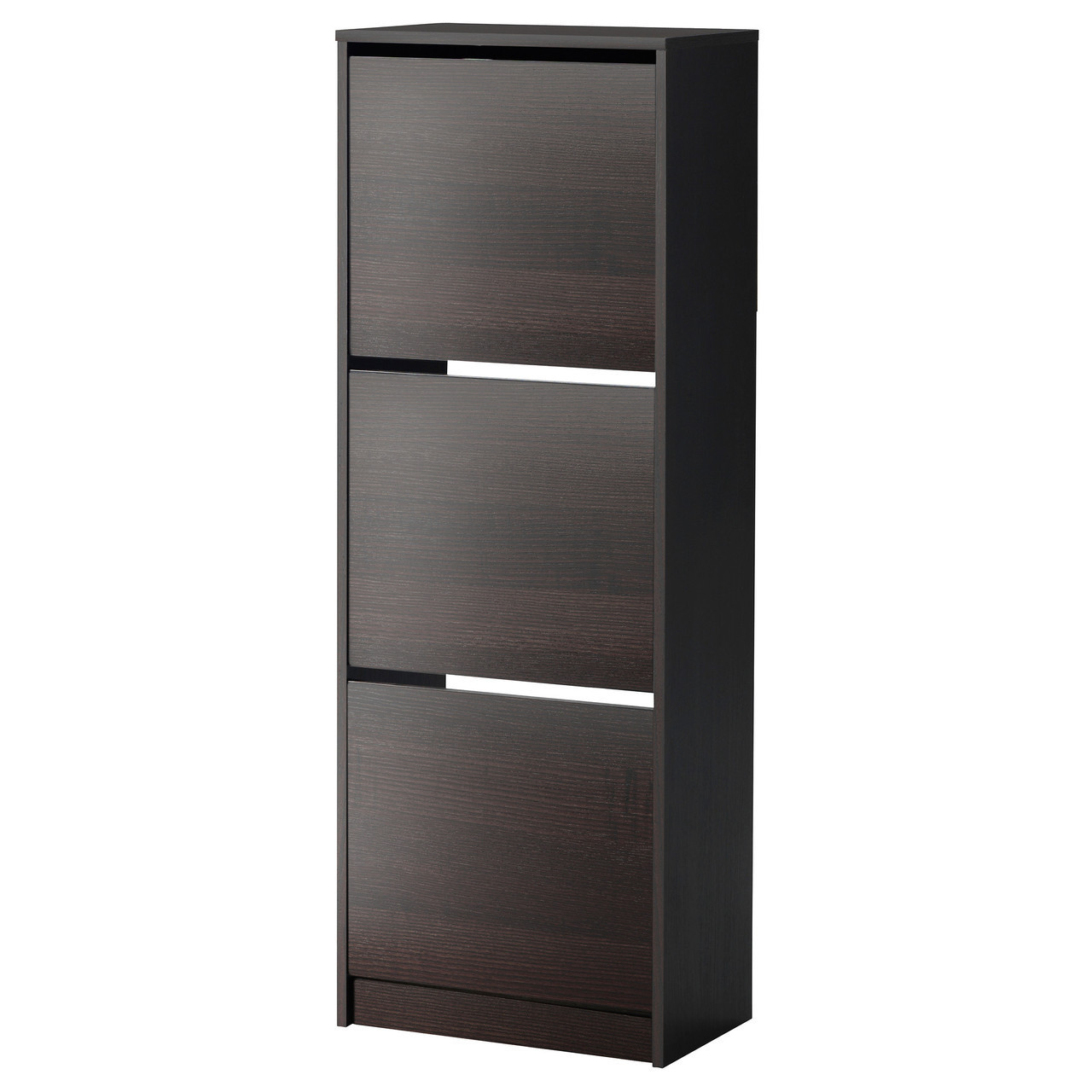 

Тумба для обуви IKEA BISSA 3 отделения черно-коричневая (502.484.28)
