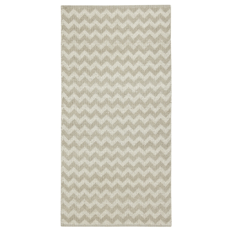 

Ковер IKEA BREDEVAD безворсовый, зигзаг бежевый, 75x150 см 604.748.21