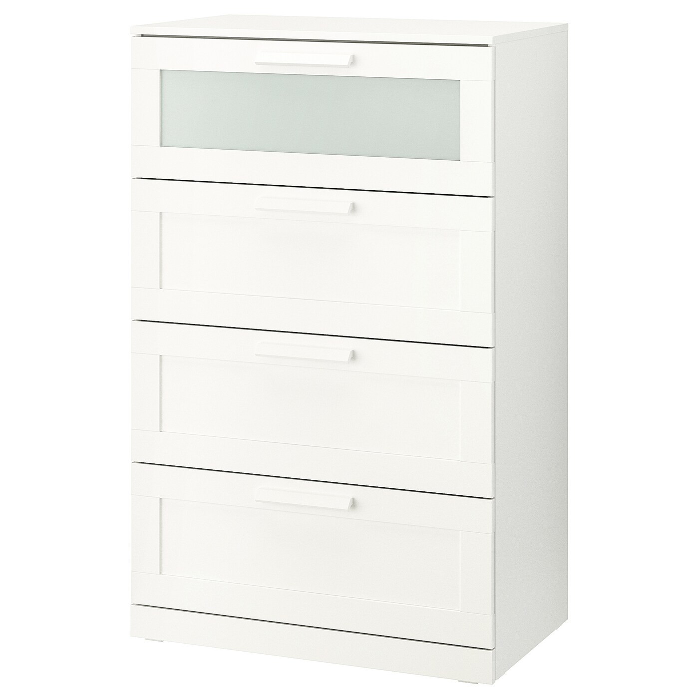 

Комод с 4 ящиками IKEA BRIMNES белый матовое стекло (903.920.46)