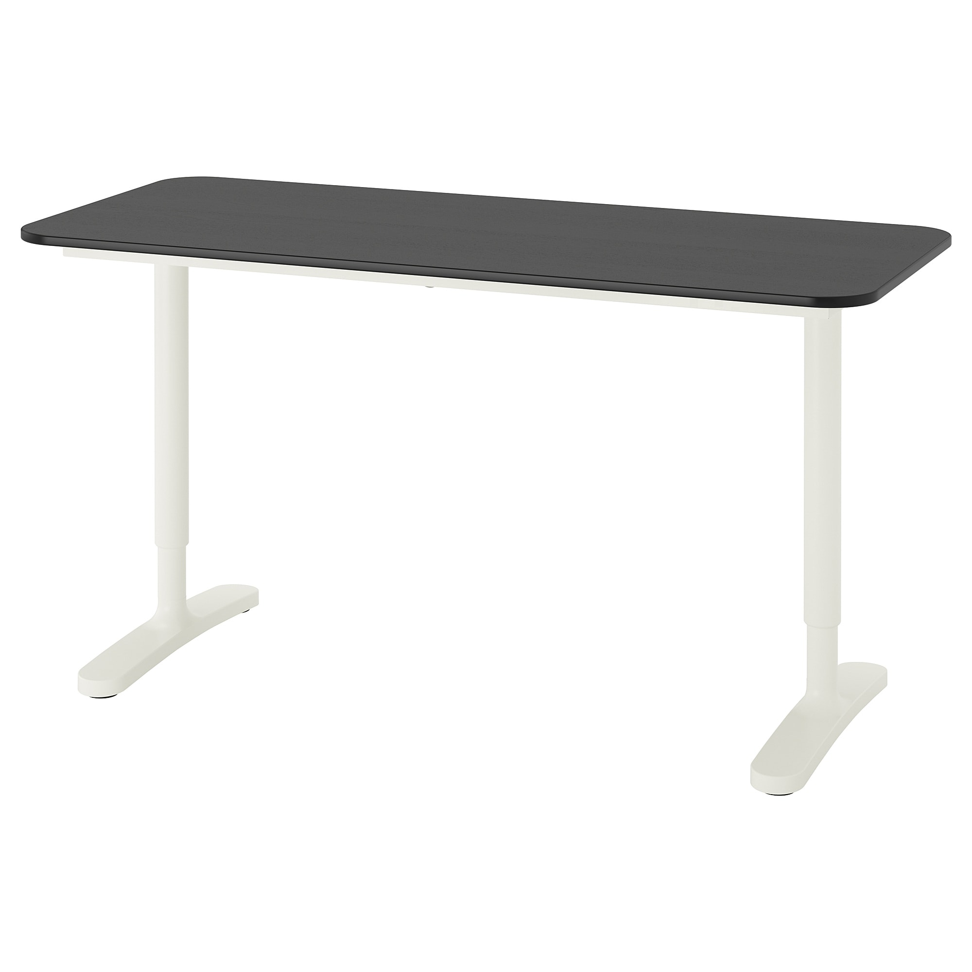

Письменный стол IKEA BEKANT 140x60 см ясеневый шпон/черная морилка, белый 692.826.72