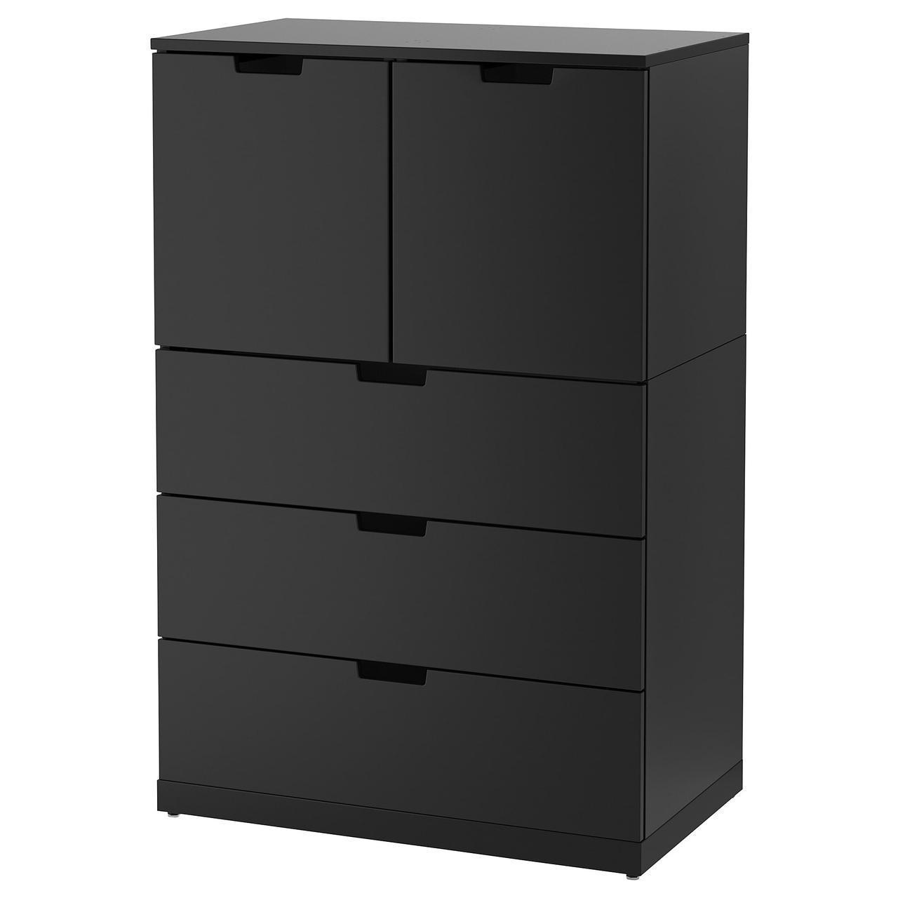 

Комод IKEA NORDLI 80x122 см 5 ящиков антрацит (992.765.75)