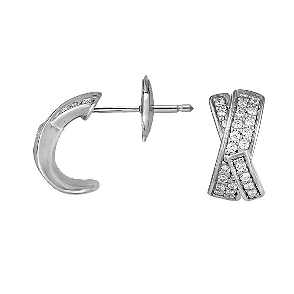 

Серьги из серебра с куб. циркониями 078186