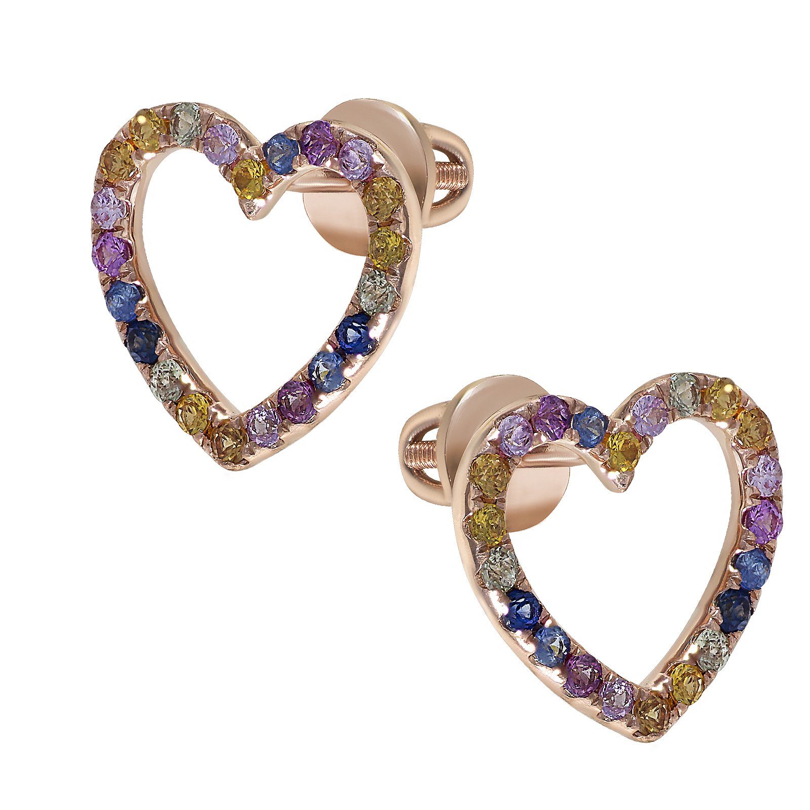 

Серьги из красного золота с сапфирами 1683950