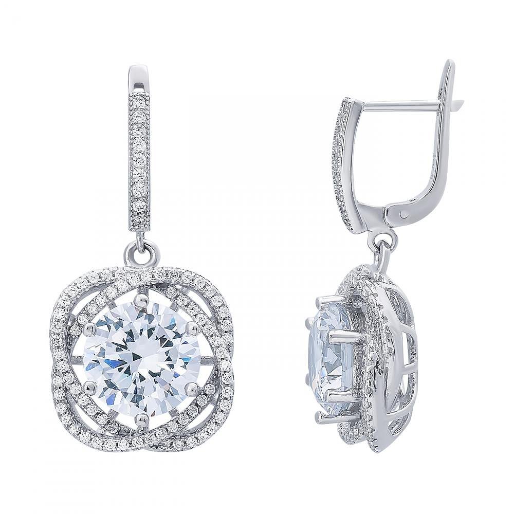 

Серьги из серебра с куб. циркониями 145152