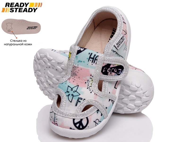 

Тапочки детские деми для девочки Ready Steady 00-00006570 Белый р.29 (18,5 см.)