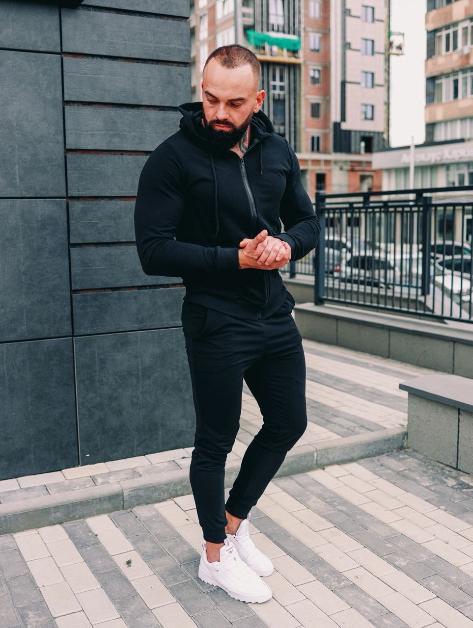 

Спортивный костюм с капюшоном Top Clothes S Черный К-305-1