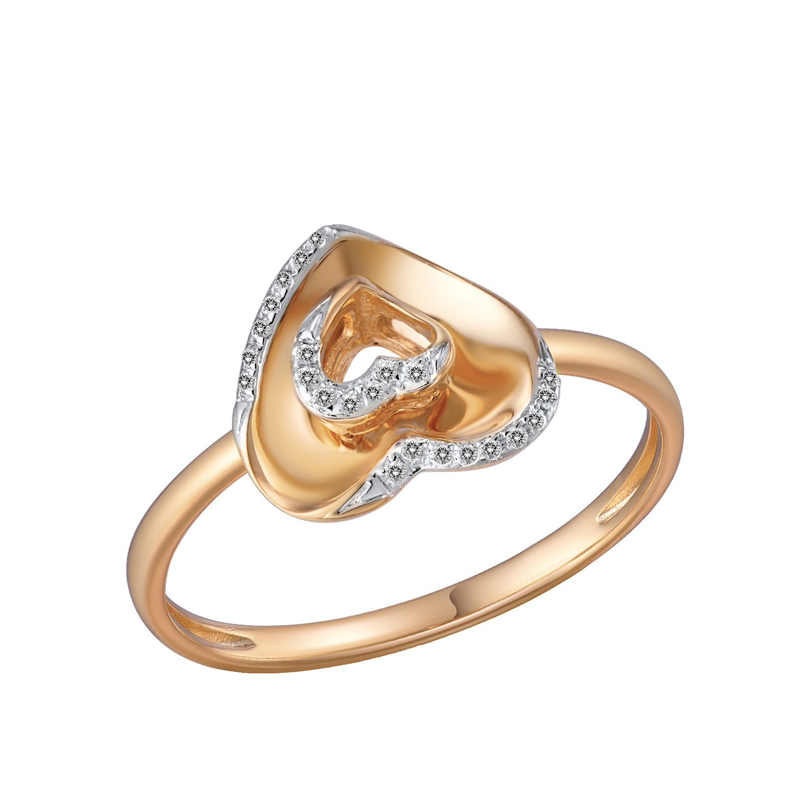 

Кольцо из красного золота с бриллиантами 813730, размер 17