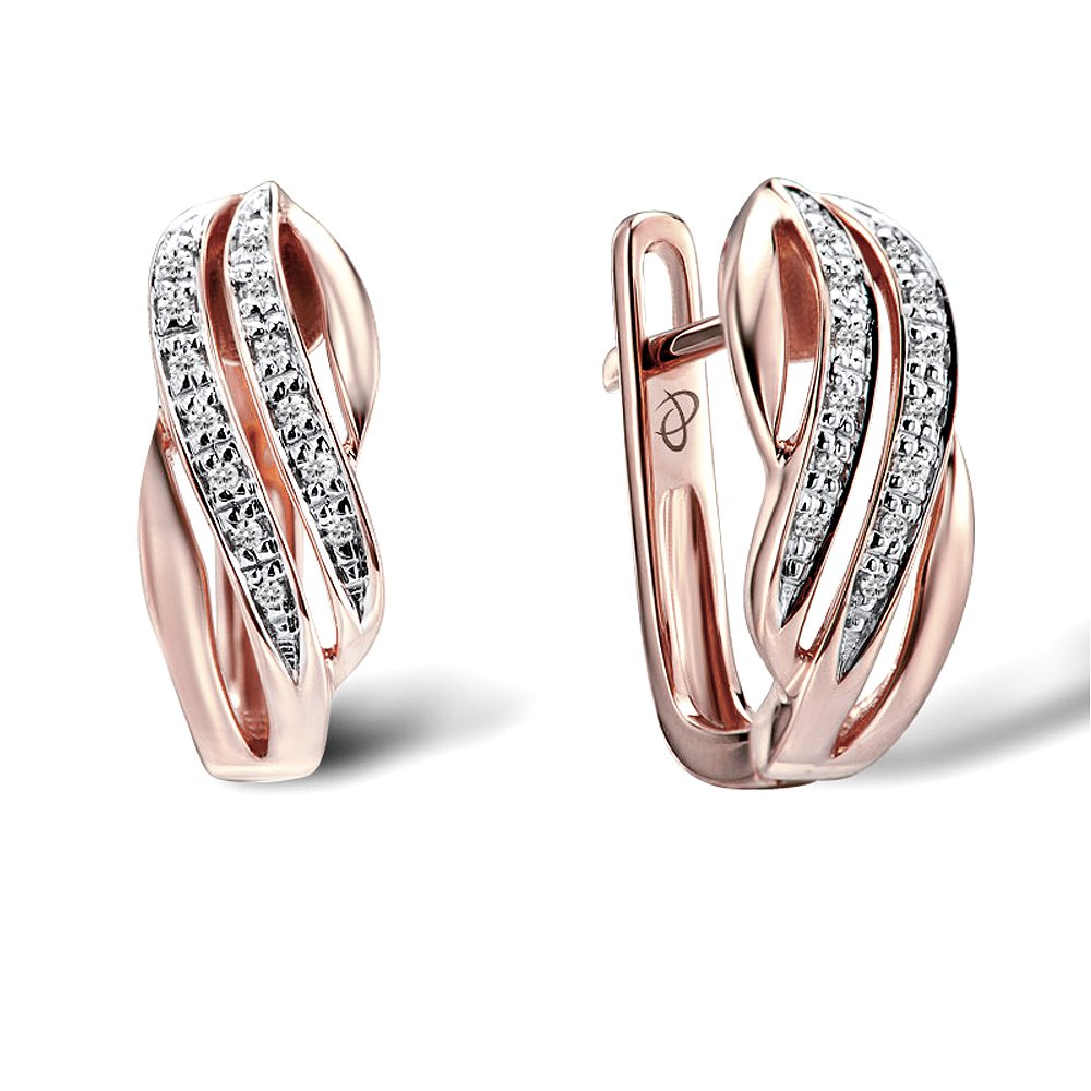 

Серьги из красного золота с бриллиантами 1552683