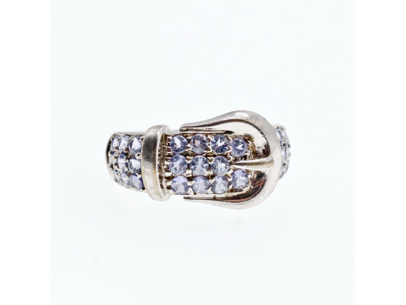 

Серебряное кольцо с фианитами Ремень Натуральный Sky Jewelry 002909