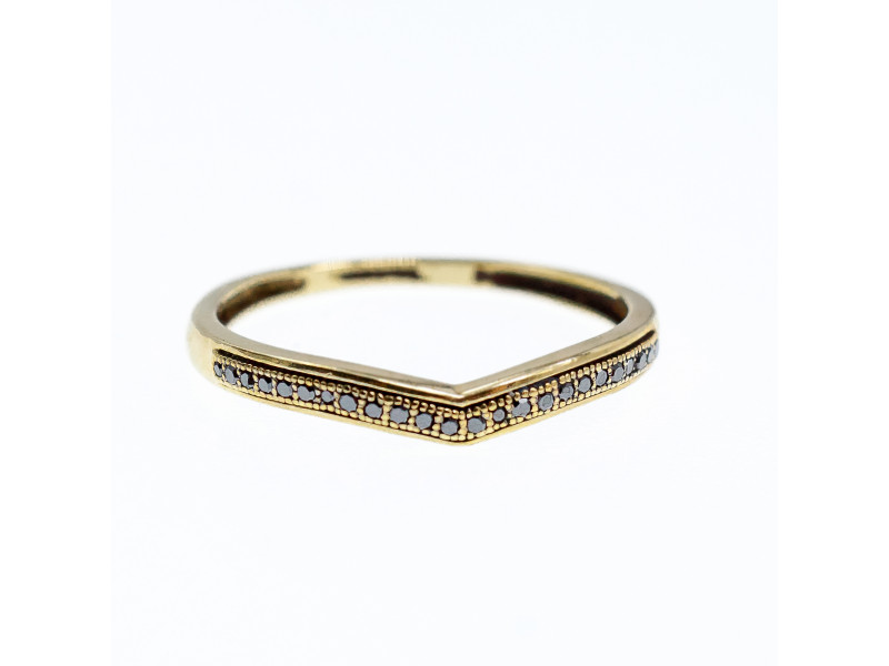 

Золотое кольцо с черными бриллиантами Натуральный Sky Jewelry 002928