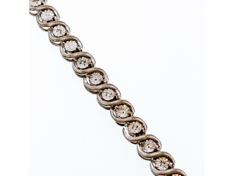 

Браслет из серебра со вставками из белого топаза Натуральный Sky Jewelry 002595