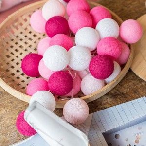 

Хлопковая гирлянда Pink 35 шариков в ряд 5,58 м