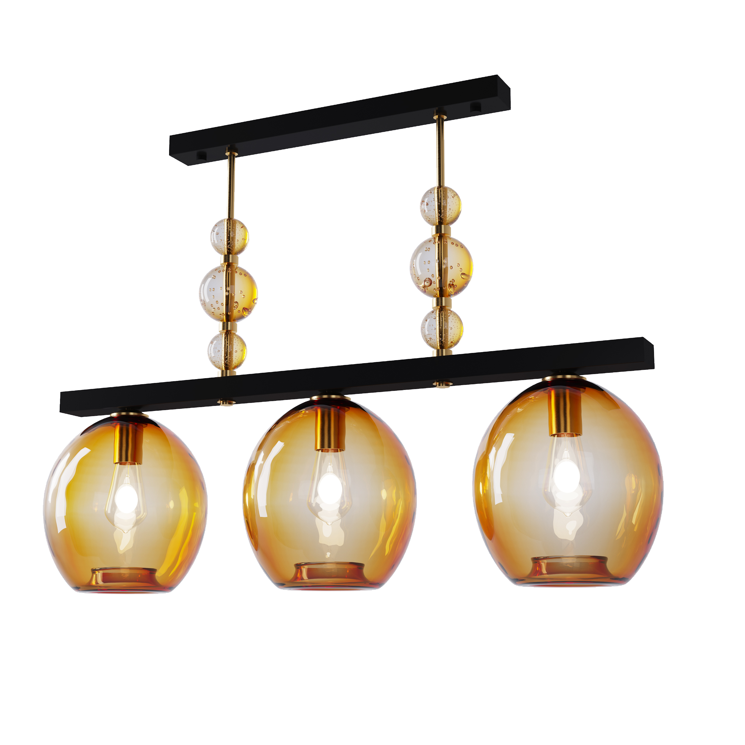 

Подвесная люстра для гостиной, спальни, кафе, офиса Colourglass Down 12101-8 стекло оранжевый/латунь коричневый PikArt