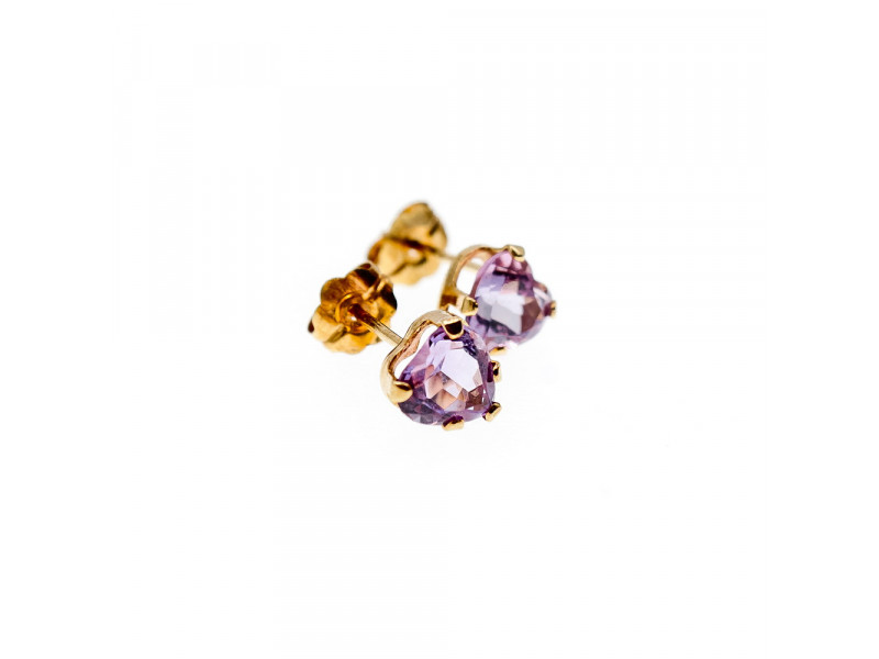 

Золотые серьги-гвоздики с камнем танзанит Сердце Sky Jewelry 002686