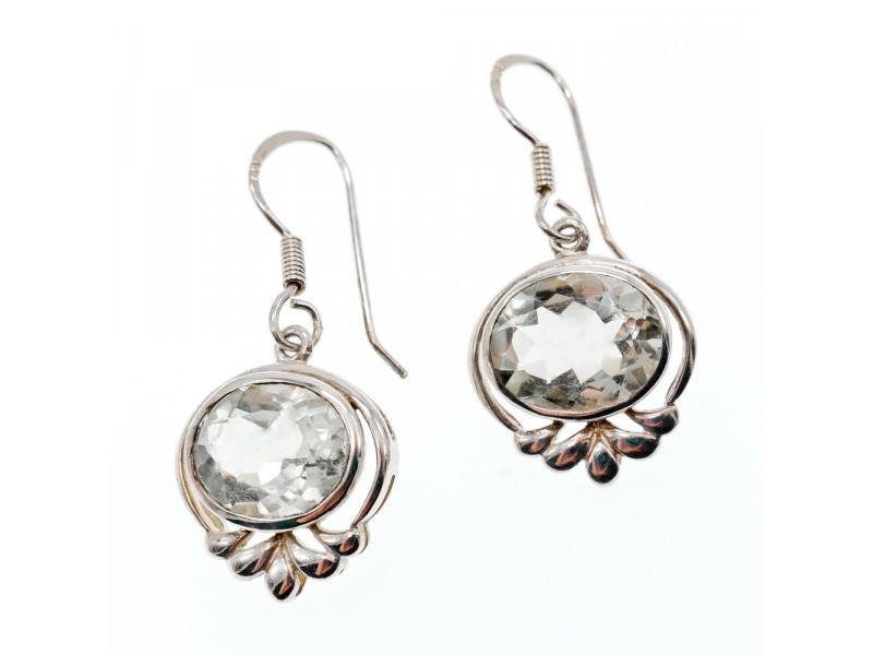 

Серебряные серьги с аквамарином Волна Натуральный Sky Jewelry 003119