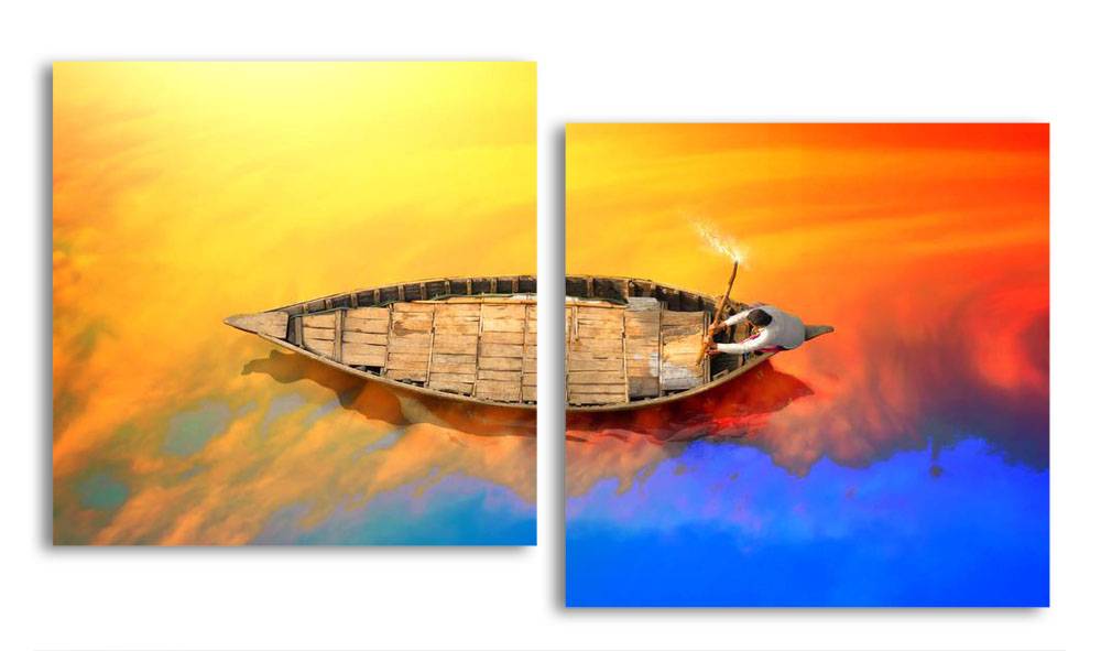 

Модульная картина LaPrint Лодка 130х70 см