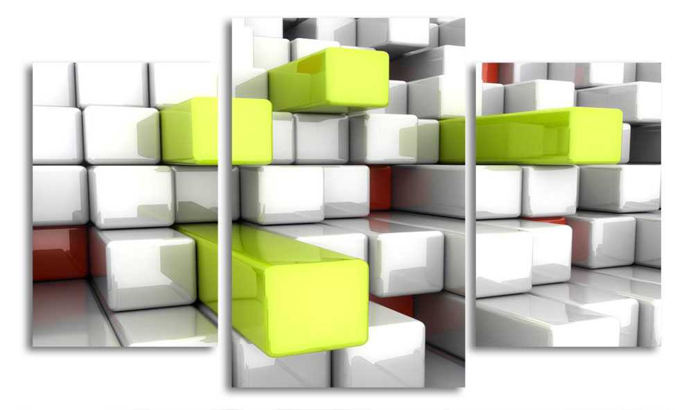 

Модульная картина LaPrint 3D кубы 150x88 см