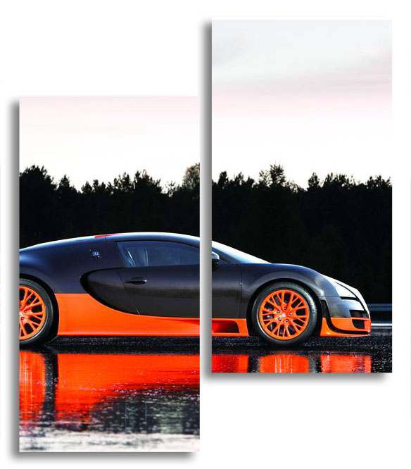 

Модульная картина LaPrint Bugatti 130х150 см